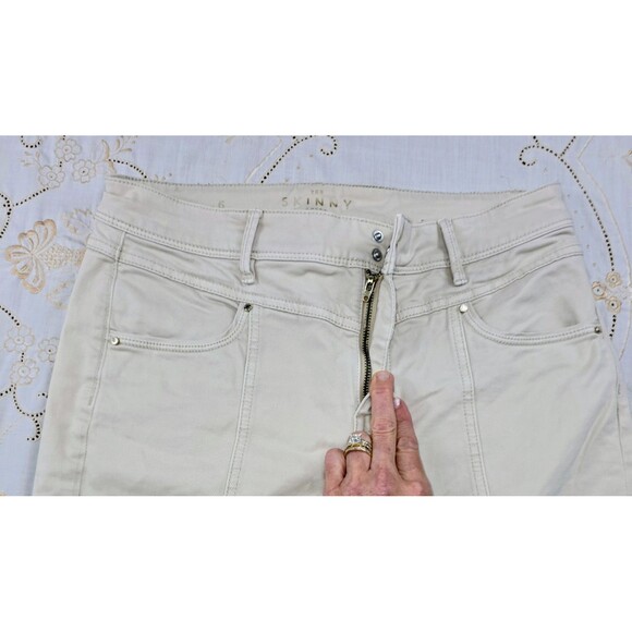 WHBM Skinny Cargo‎ Pants Women’s Phone Pockets Light Cream ($129) - Picture 14 of 15